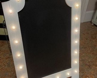 Lighted chalkboard display board 