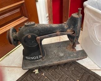 an old Singer sewing machine...