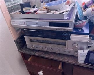 receivers and VHS player..