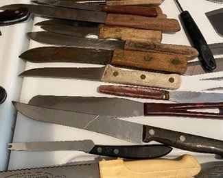 Vintage Knives with wood handles