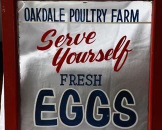 Old egg sign 2 x3'