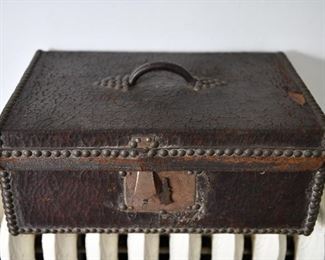 early 1800's leather box