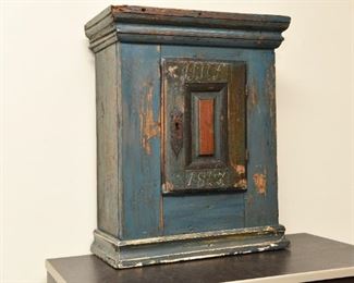 1826 painted wall cupboard