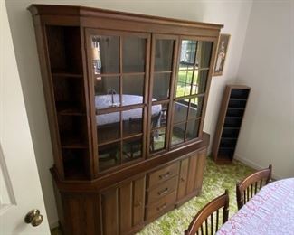 Large vintage curio China cabinet lots of classy storage 
