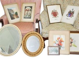 15. Group Lot Of Vintage Art and Mirrors