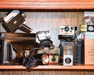32. Group Lot Of Vintage Cameras and Accessories