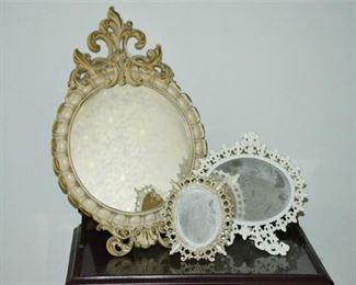44. Three 3 Vintage Table Top Mirror