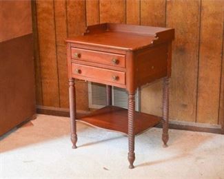 51. Vintage Two Drawer End Table