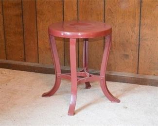 54. Vintage Red Metal Plant Stand