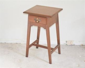 65. Wooden One Drawer Side Table