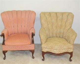 67. Two 2 Scallop Back Chairs