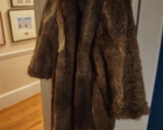 Full length fur coat (reversible)