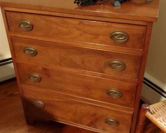 4-drawer walnut chest