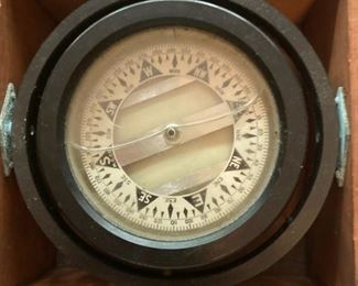 Antique nautical compass