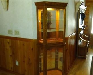 Designated beautiful to Shelf curio cabinet vitrine display cabinet with lighting