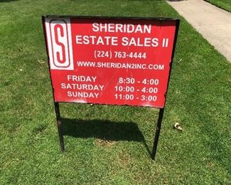 First of two signs on the property.