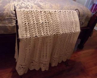 Quilt Rack w/Crocheted Throw