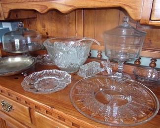 Cake Plates, Punch Bowl, etc