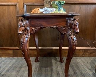 Beautiful side table with horses 