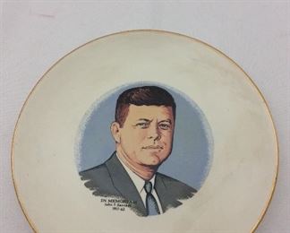 In Memoriam John F. Kennedy 1917-63, 7 1/4" diameter. 