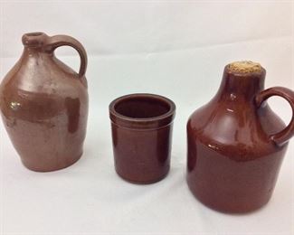 Jugs and Pot, 7 1/2" for tallest. 