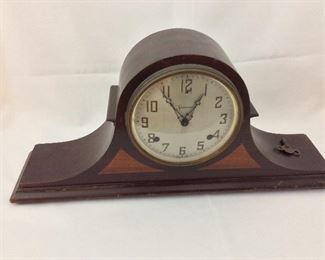 Session Mantel Clock Eight Day Turn Back, 21 1/2" W. 