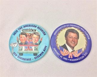 Inauguration of President Bill Clinton Buttons.