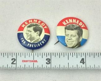 Kennedy for President Campaign Buttons. 