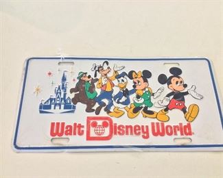 Walt Disney World License Plate. 