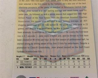 1993 Upper Deck Derek Jeter Top 1993 Prospect #449.