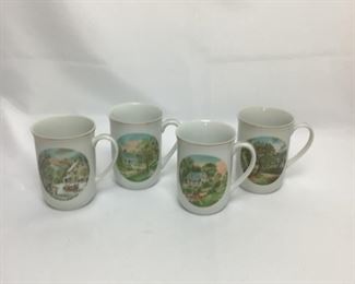 Currier Ives mugs 