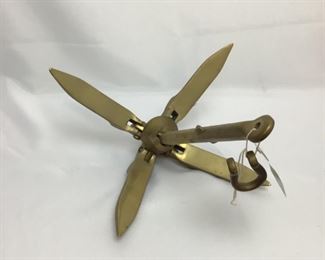 Brass folding anchor