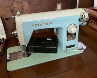Vintage Brothers Sewing Machine and Table