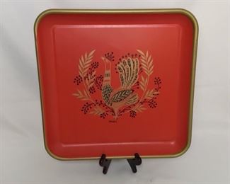 Vintage peacock tray