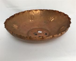 Vintage copper bowl, Bluehill crafts, handmade