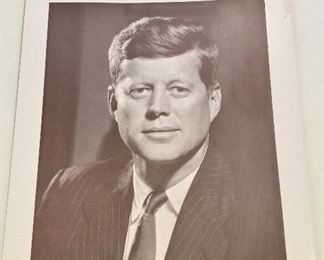 John F. Kennedy 10" x 12" photograph by Fabian Bachrach, The Perry Pictures Boston Edition.