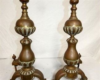 24IN. BRASS ANDIRONS