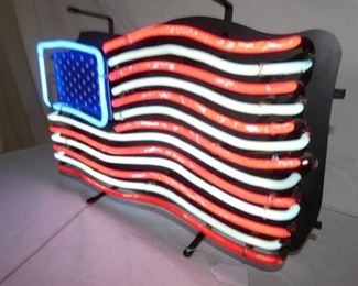 VIEW 3 RIGHTSIDE AMERICAN FLAG NEON