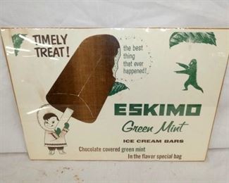 15X11 ESKIMO GREEN MINT ICE CREAM BAR AD