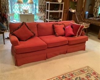 Fabulous read vintage couch