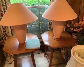 Side tables and lamps
