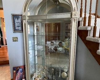 Howard Miller silver curio cabinet