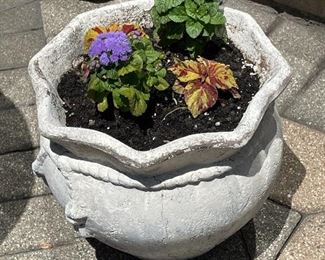 Cement garden pots