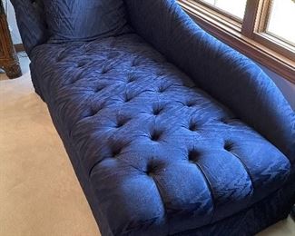 Navy blue fainting couch