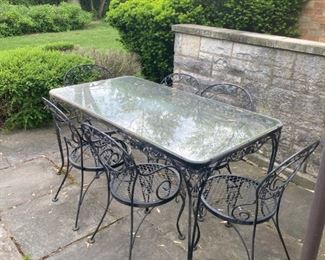 patio set wrought iron