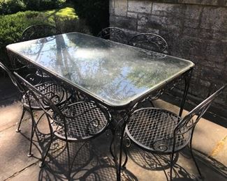 wrought iron patio set