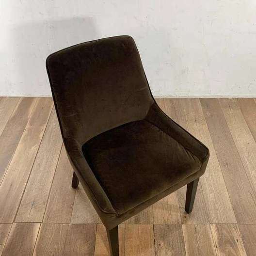 Velvety Contemporary Brown Accent Chair