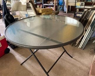 GLASS TOP PATIO TABLE