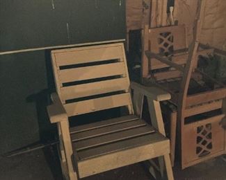 WOODEN GARDEN-FURNITURE  ROCKER