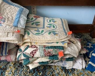 MANY QUILTS NEW AND HAND MADE